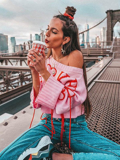 Lovely Long Sleeves Loose Sweater Tops