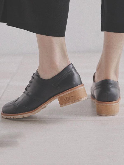 Vintage Solid Leather Shoes