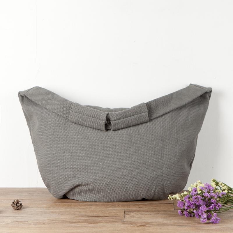 Ethnic Fish Bones Shape Splicing Gray Shoulder Bag