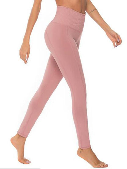 Wide Waistband Solid Yoga Leggings