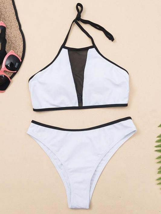 Split-Joint Bandage Split Bikini Swimsuit