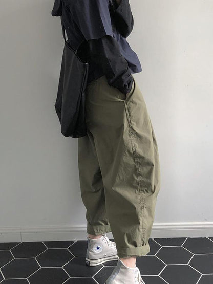 Loose Wide-leg Empire Solid Fashion Pants