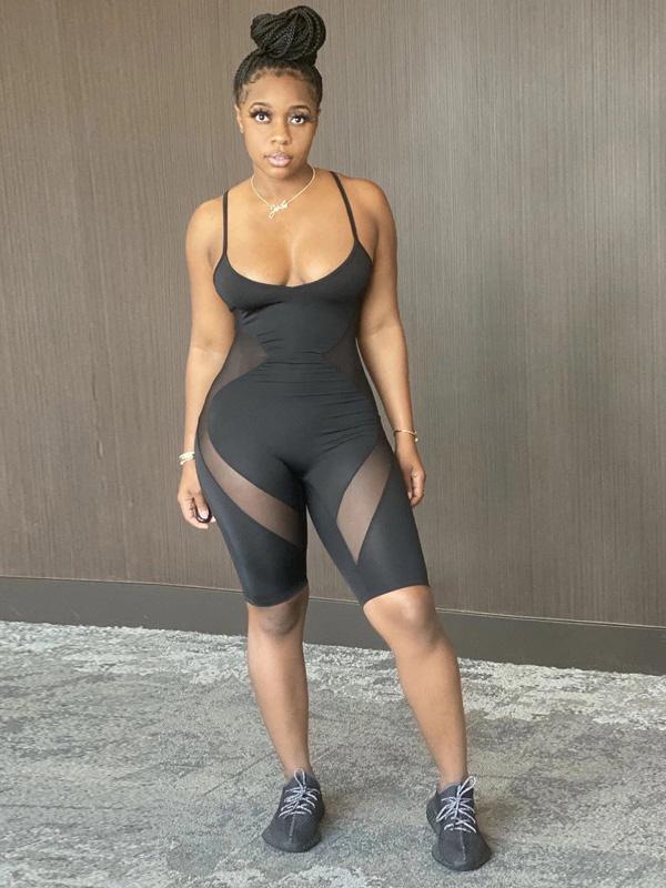 Sexy Wrap Spaghetti-Neck Sports Rompers