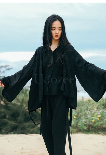Loose Retro Shawl Cover-up