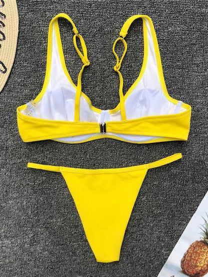 Solid Beach Hot Sexy Bikinis Swimwear