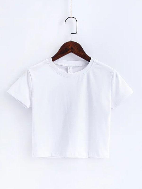 Casual Wrap Solid Sports T-Shirts Tops