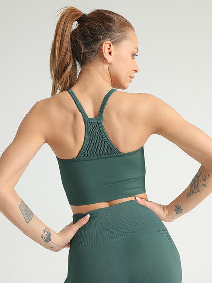 Solid Quick Dry Shockproof Wrap Sports Bra