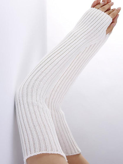 Knitted Solid Color Sleevelet Accessories