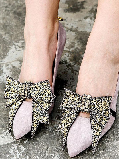 DIY Bow-embellished Shoes Decoration