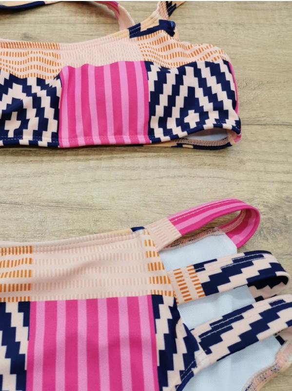 Retro African Style High Waist Split Type Bikini Swimsuit