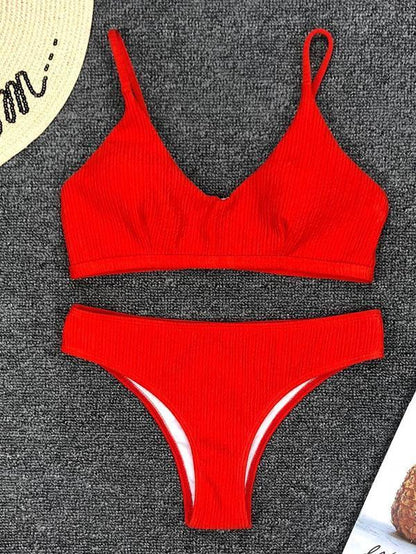 Solid Simple Beach Bikinis Swimwear