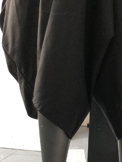 Loose Simple Black Split-joint Casual Pants