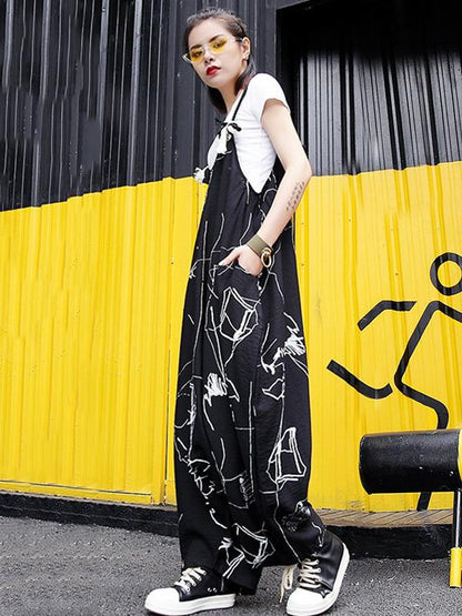 Vintage Loose Hong Kong Style Straight Leg Harem Pants