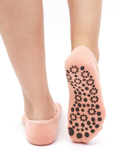 Solid Cross Backless Yoga Socks
