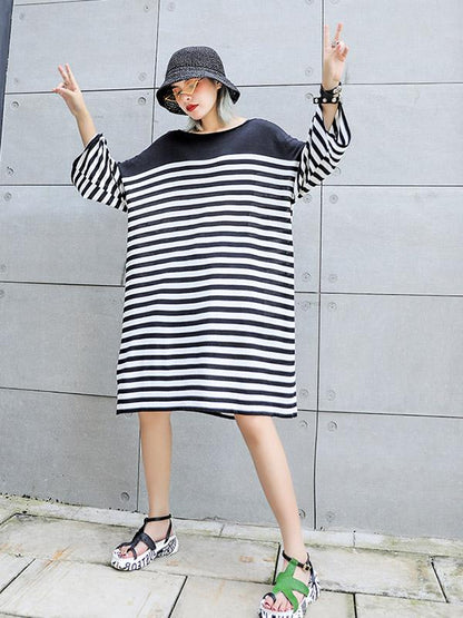 Oversize Stripped knitting Dress