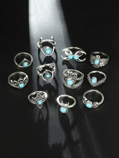 Fashion Hollow Geometry Moon Rings Accessories