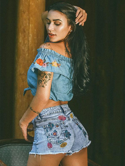 Bohemia Embroidered Short Bottoms