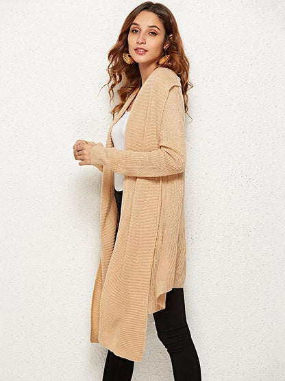 Knitting Long Sleeves Apricot Cardigans Tops