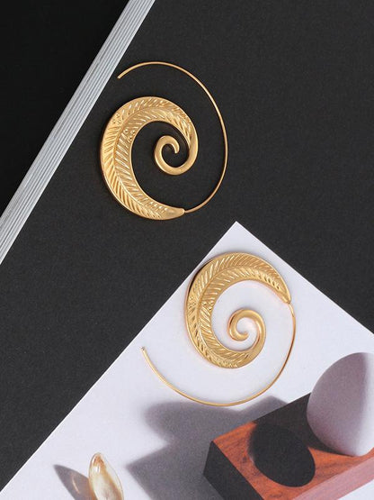 Bohemia Retro Alloy Hollow Earrings Accessories