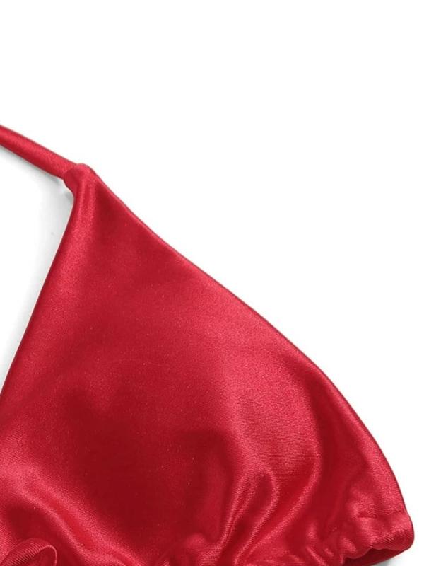 Sexy Bandage Hairball Split Type Bikini Swimsuit