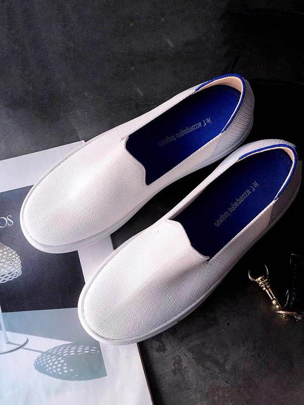 Solid Color Simple Casual Flat Shoes