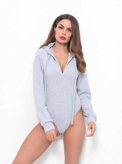 Sexy V-neck Long Sleeveless Bodysuits