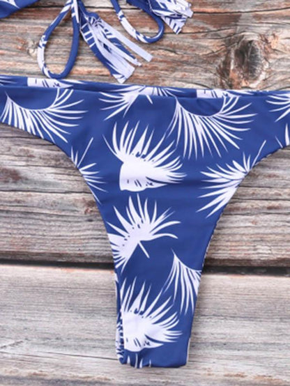 Digital Printed Halter-neck Bikinis Swimwear