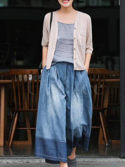Loose Split-joint Wide Leg Pants
