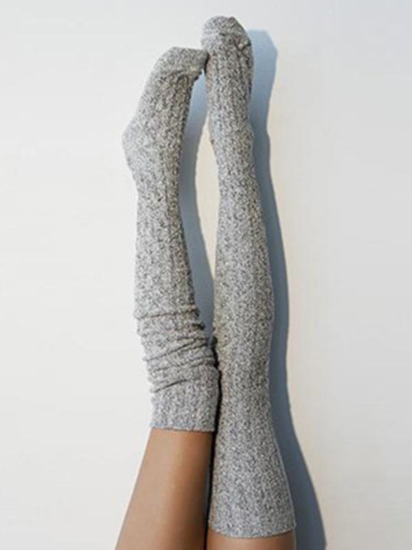 Knitting Over Knee-high 5 Colors Stocking