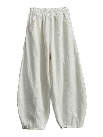 Casual Solid Puff Pants Bottoms