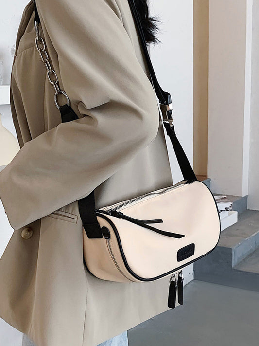 Casual Solid Color Oxford Cloth Shoulder Bag