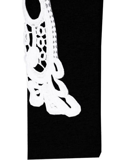 New Long Sleeve Cotton Lace T-Shirt
