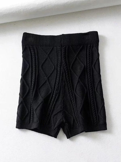 Knitted High Waist Shorts