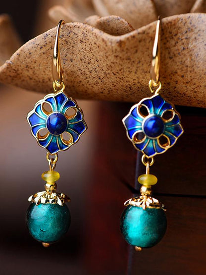 Glazed Cloisonne Eardrop