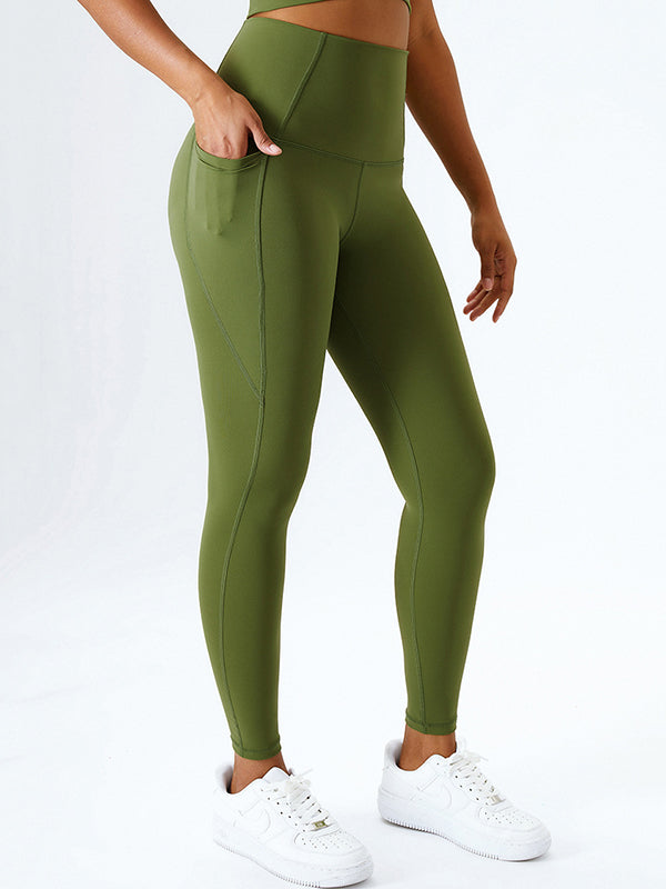 High Waisted Solid Color Leggings