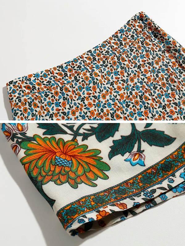 Printed Cotton Casual Skirts Bottoms