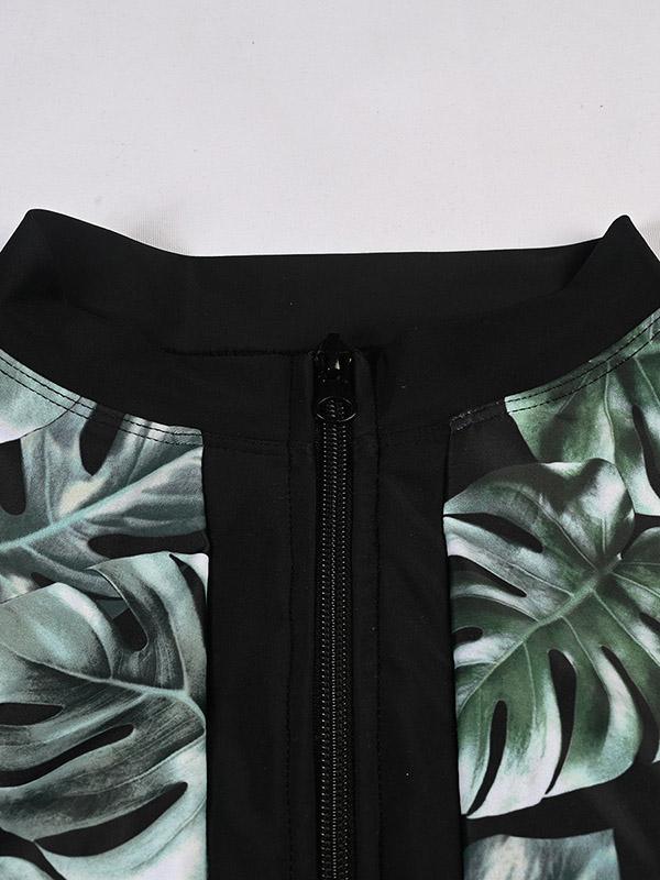 Floral-Print Split-Joint Split Wetsuit