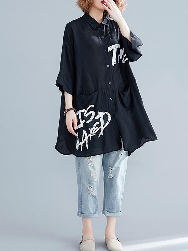 Super Loose Comfortable Shirt Dress