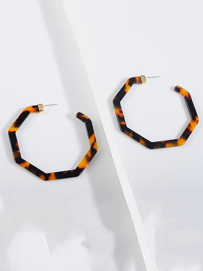 Leopard Geometry Acrylic Eardrop
