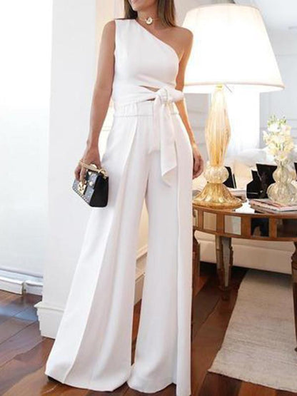 Fashion White Long Jumpsuits