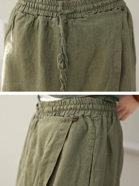 Women Cotton Linen Wide leg pants
