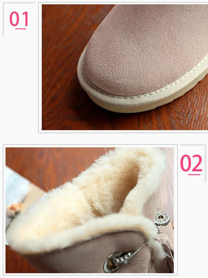 Flat Bottom Velvet Tassel Short Tube Snow Boots Uggs