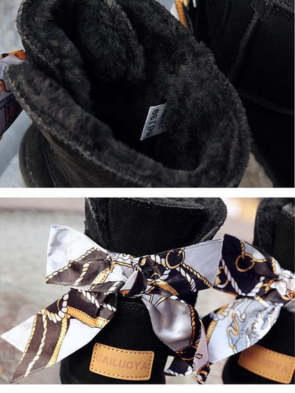 Winter Plus Warm Bow Slip Boots Uggs