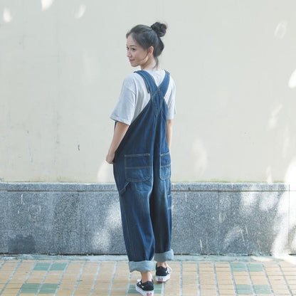 Autumn Casual Loose Cotton Jumpsuits