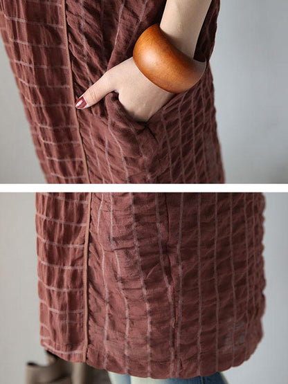 Women Literature Casual Loose 1/2 Sleeve Coffee Shirt