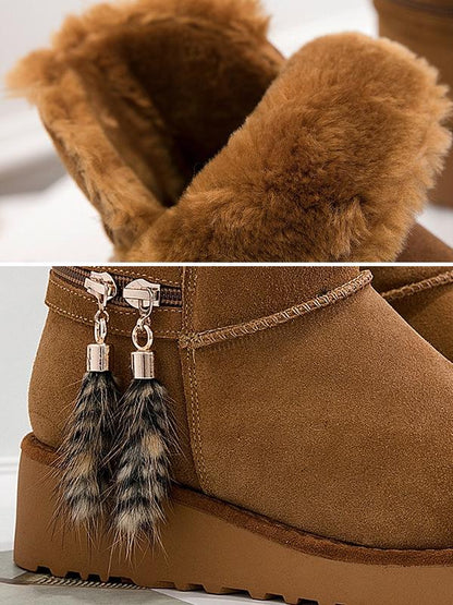 Autumn And Winter Wedges Snow Boots