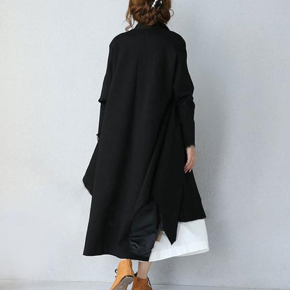 Black Stitching Loose Casual Coat