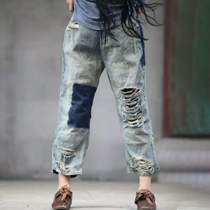 Zipper Hoodie And Loose Jeans Autumn Look