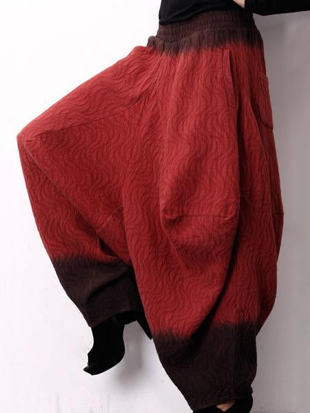 Loose Vintage Bloomers Ramie Cotton Linen Pants