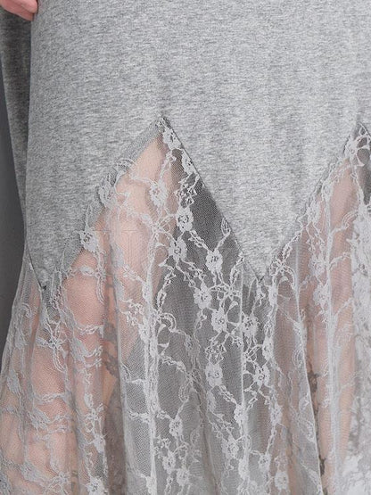 Lacy Angel's Wing Back Design Hollow Maxi Dress